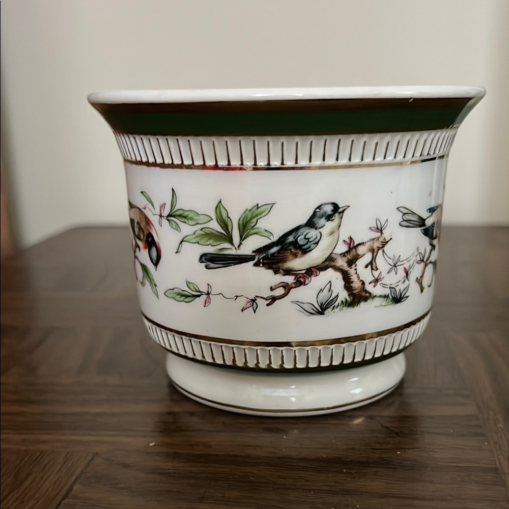 Vintage Florentine Italy Porcellane Ceramiche Hand Made in Italy Bird Design